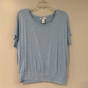 White House Black Market Sky Blue Short Sleeve Top Size Medium